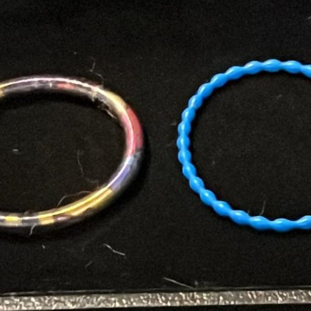 Lot of 2 Cool Metal Coil Bracelets